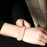 Bowknot Design Freshwater Pearl Strand Bracelet - 18K Gold Plated Etsy