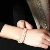 Bowknot Design Freshwater Pearl Strand Bracelet - 18K Gold Plated Etsy