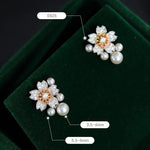 High Luster Akoya Pearl Earrings - Silver 925 Sakura Flower Design Etsy