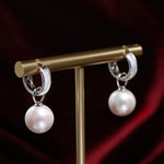 Freshwater White Pearl Circle Earrings - 18K Gold Plated Vermeil Etsy