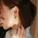 Freshwater White Pearl Circle Earrings - 18K Gold Plated Vermeil Etsy