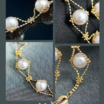 18k Yellow Gold Natural Japan Akoya Pearl Bracelets, High Luster White Pearl Lace Bracelets, Beaded Pearl Bracelet, Anniversary Gift Idea Etsy
