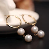 9.5mm High Luster Akoya Pearl Drop Earrings - 14K Gold Filled Etsy
