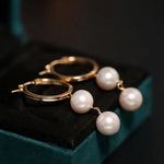 9.5mm High Luster Akoya Pearl Drop Earrings - 14K Gold Filled Etsy