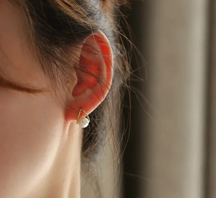 6-7mm Natural White Pink Pearl Earrings - 18K Gold Akoya Studs Etsy