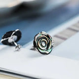 Flower Earrings Mother of Pearl Earrings Handmade 925 Silver Pearl Earrings, Tahitian Pearl Earrings, Seawater Pearl Earrings, Rose Earrings Etsy