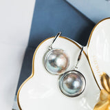 Natural Mabe Pearl Earrings Handmade 925 Silver Baroque Pearl Earrings, Seawater Pearl Earrings, Gift for Mom, Gift for Her Etsy