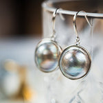 Natural Mabe Pearl Earrings Handmade 925 Silver Baroque Pearl Earrings, Seawater Pearl Earrings, Gift for Mom, Gift for Her Etsy