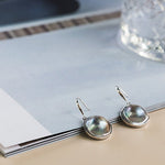 Natural Mabe Pearl Earrings Handmade 925 Silver Baroque Pearl Earrings, Seawater Pearl Earrings, Gift for Mom, Gift for Her Etsy