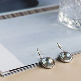 Natural Mabe Pearl Earrings Handmade 925 Silver Baroque Pearl Earrings, Seawater Pearl Earrings, Gift for Mom, Gift for Her Etsy