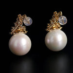 15mm High Luster Freshwater Pearl Earrings - 18K Yellow Gold Etsy
