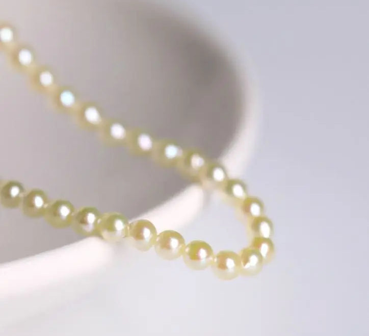 18K Yellow Gold Akoya Baby Pearl Strand Bracelets Etsy