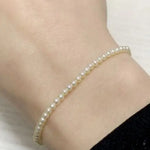 18K Yellow Gold Akoya Baby Pearl Strand Bracelets Etsy