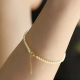 18K Yellow Gold Akoya Baby Pearl Strand Bracelets Etsy