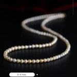 Natural Colorful Akoya Pearl Necklace, 18K Yellow Gold Etsy