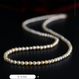 Natural Colorful Akoya Pearl Necklace, 18K Yellow Gold Etsy