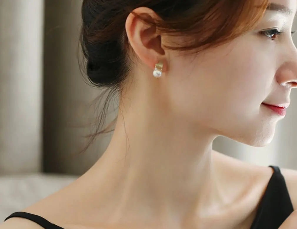 8mm Natural Akoya Pearl Diamond Heart Earrings - 18K Gold Etsy