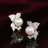 Flower Design 13mm High Luster Freshwater - Silver 925 Etsy