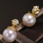 5A+ High Luster 12mm White Pearl Earrings Handmade 18k Gold Plated Vermeil White Pearl Earrings, Gift Idea, Edison Pearl Earrings Etsy