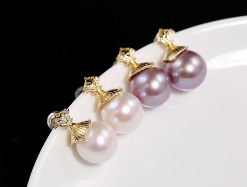 5A+ High Luster 12mm White Pearl Earrings Handmade 18k Gold Plated Vermeil White Pearl Earrings, Gift Idea, Edison Pearl Earrings Etsy