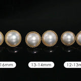 15mm Natural Mabe Pearl Earrings in 18K Yellow Gold Etsy
