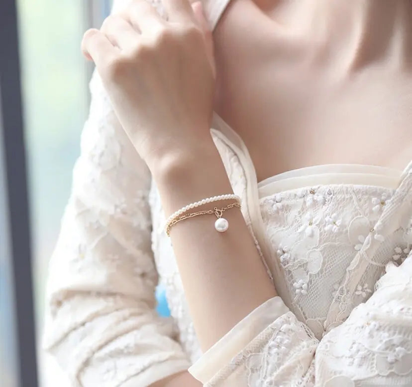9mm Akoya Pearl Bracelet - 18K Cuba Chain Design Etsy