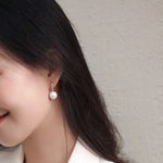 12-13mm Natural High Luster White Pearl Earrings Handmade 18k Solid White Gold Akoya Pearl Drop Earrings, Anniversary Gift Idea Etsy