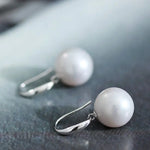 12-13mm Natural High Luster White Pearl Earrings Handmade 18k Solid White Gold Akoya Pearl Drop Earrings, Anniversary Gift Idea Etsy