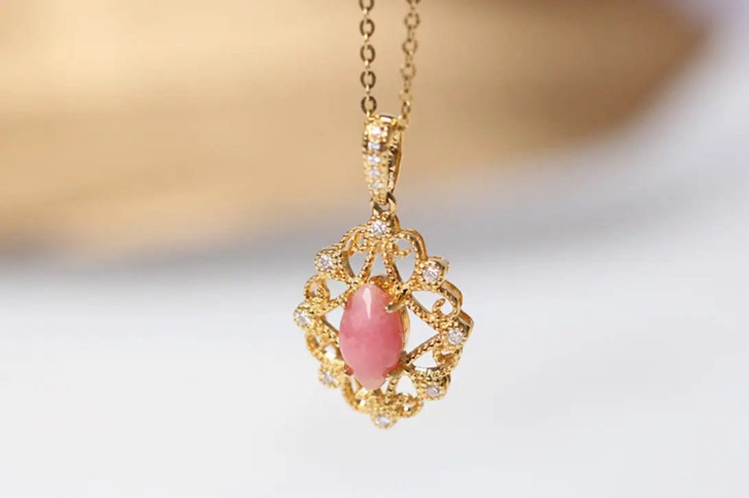 Queen Conch Pearl 18K Solid Yellow Gold Bespoke Necklace (Customize), Strombus Gigas, Flamed Pink, Seawater Pearl, Customized Jewelry, Gift Etsy