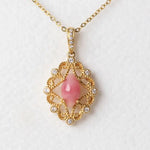 Queen Conch Pearl 18K Solid Yellow Gold Bespoke Necklace (Customize), Strombus Gigas, Flamed Pink, Seawater Pearl, Customized Jewelry, Gift Etsy