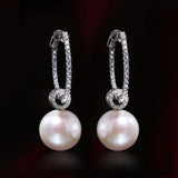 AAA+ 13mm Freshwater White Pearl Hoop Earrings - Silver 925 Etsy