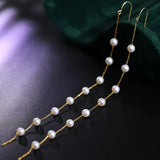 5mm Natural High Luster White Pearl Earrings Handmade 18k Solid Yellow Gold Pearl Drop Earrings, Freshwater Pearl Earrings, Anniversary Gift Etsy