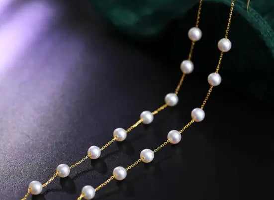 5mm Natural High Luster White Pearl Earrings Handmade 18k Solid Yellow Gold Pearl Drop Earrings, Freshwater Pearl Earrings, Anniversary Gift Etsy