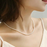 3-4mm Natural High Luster Baby Pearl Necklace Handmade 18k Solid Yellow Gold Baby Golden Pearl Necklace, Freshwater Baby Pearl Beaded Choker Etsy