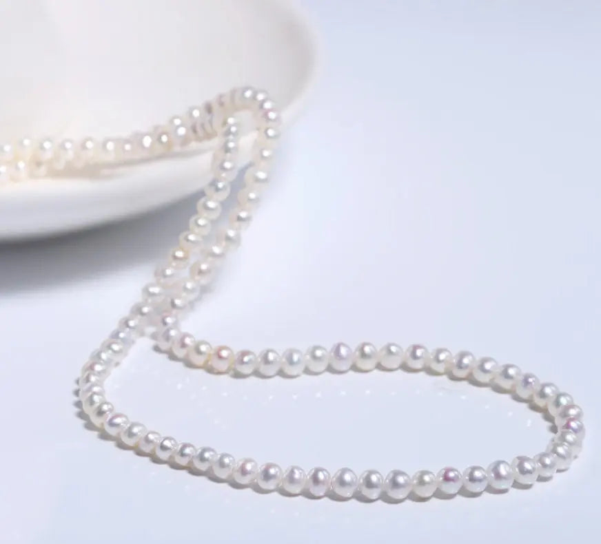 3-4mm Natural High Luster Baby Pearl Necklace Handmade 18k Solid Yellow Gold Baby Golden Pearl Necklace, Freshwater Baby Pearl Beaded Choker Etsy