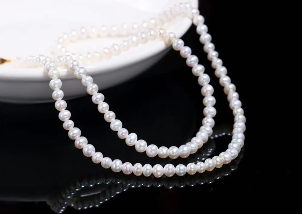 3-4mm Natural High Luster Baby Pearl Necklace Handmade 18k Solid Yellow Gold Baby Golden Pearl Necklace, Freshwater Baby Pearl Beaded Choker Etsy