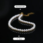 3-4mm Natural Freshwater Baby Pearl Bracelets, Handmade 18k Solid Yellow Gold Baby Golden Pearl Bracelets, Freshwater Baby Pearl Beaded Etsy