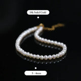 3-4mm Natural Freshwater Baby Pearl Bracelets, Handmade 18k Solid Yellow Gold Baby Golden Pearl Bracelets, Freshwater Baby Pearl Beaded Etsy