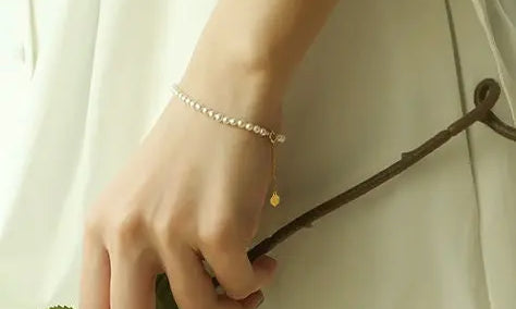 3-4mm Natural Freshwater Baby Pearl Bracelets, Handmade 18k Solid Yellow Gold Baby Golden Pearl Bracelets, Freshwater Baby Pearl Beaded Etsy
