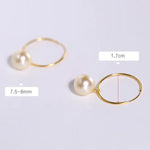 8mm Natural Akoya Golden Pearl Earrings - 18K Yellow Gold Etsy