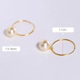 8mm Natural Akoya Golden Pearl Earrings - 18K Yellow Gold Etsy