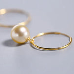 8mm Natural Akoya Golden Pearl Earrings - 18K Yellow Gold Etsy