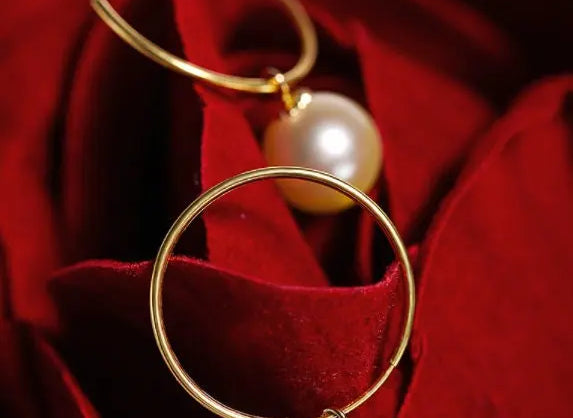 8mm Natural Akoya Golden Pearl Earrings - 18K Yellow Gold Etsy