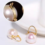 AAA+ 13mm Freshwater Pearl Earrings - 18K Yellow Gold Etsy