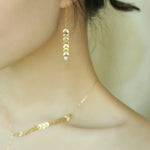 18K Gold Akoya Pearl Leaf Earrings - High Luster White Pearl Etsy