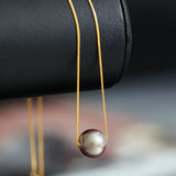 12-13mm High Luster Pink Purple Pearl Necklace - 18K Yellow Gold Etsy