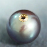 12-13mm High Luster Pink Purple Pearl Necklace - 18K Yellow Gold Etsy