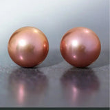 11mm Natural High Luster Colorful Mabe Pearls Earrings 18k Solid Yellow Gold Pearl Earrings, Anniversary Gift Idea, Gift for Mom Idea Etsy