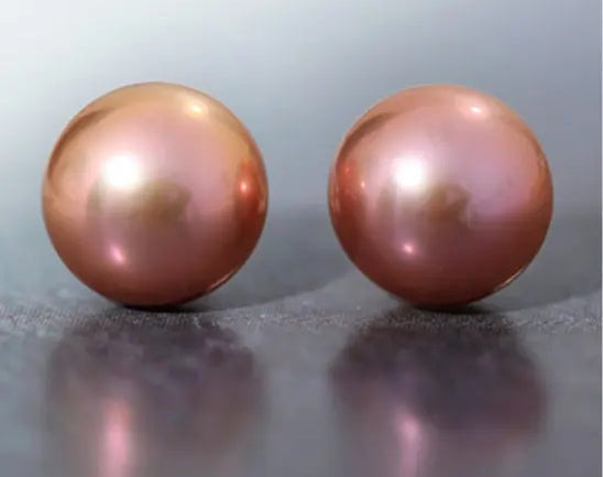 11mm Natural High Luster Colorful Mabe Pearls Earrings 18k Solid Yellow Gold Pearl Earrings, Anniversary Gift Idea, Gift for Mom Idea Etsy