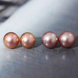 11mm Natural High Luster Colorful Mabe Pearls Earrings 18k Solid Yellow Gold Pearl Earrings, Anniversary Gift Idea, Gift for Mom Idea Etsy
